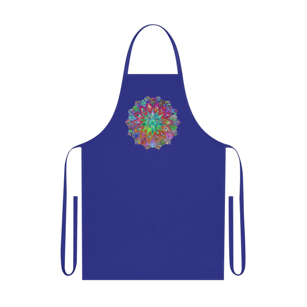 Custom Cotton Apron with Hand - Drawn Mandalas - Perfect for Chefs and Home Cooks - Blululi