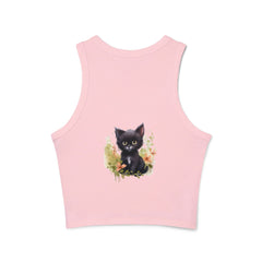 Cute Cat Art Racerback Tank Top Tank Top - Blululi