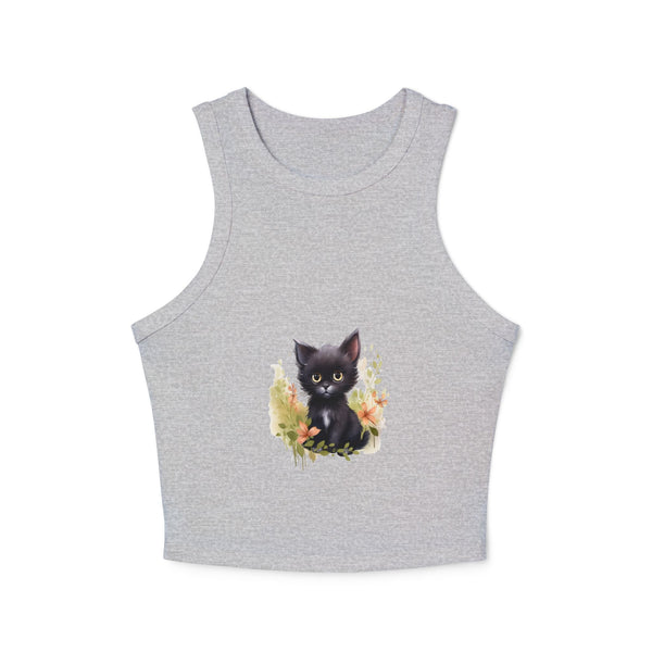 Cute Cat Art Racerback Tank Top Tank Top - Blululi
