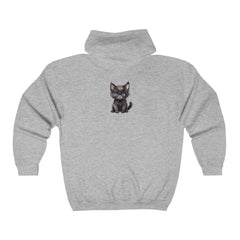 Cute Kitten Hoodie - Black & Gray Hoodie - Blululi