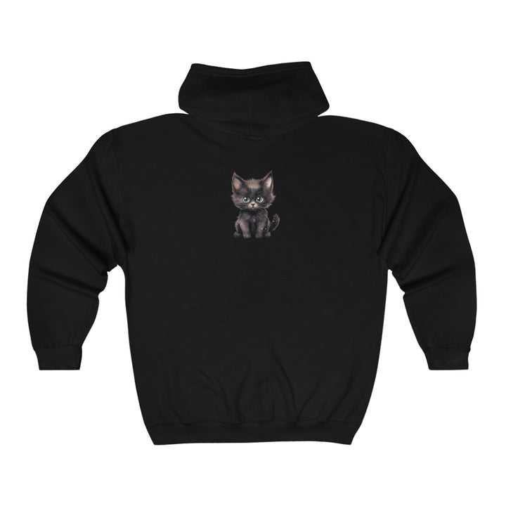 Cute Kitten Hoodie - Black & Gray Hoodie - Blululi