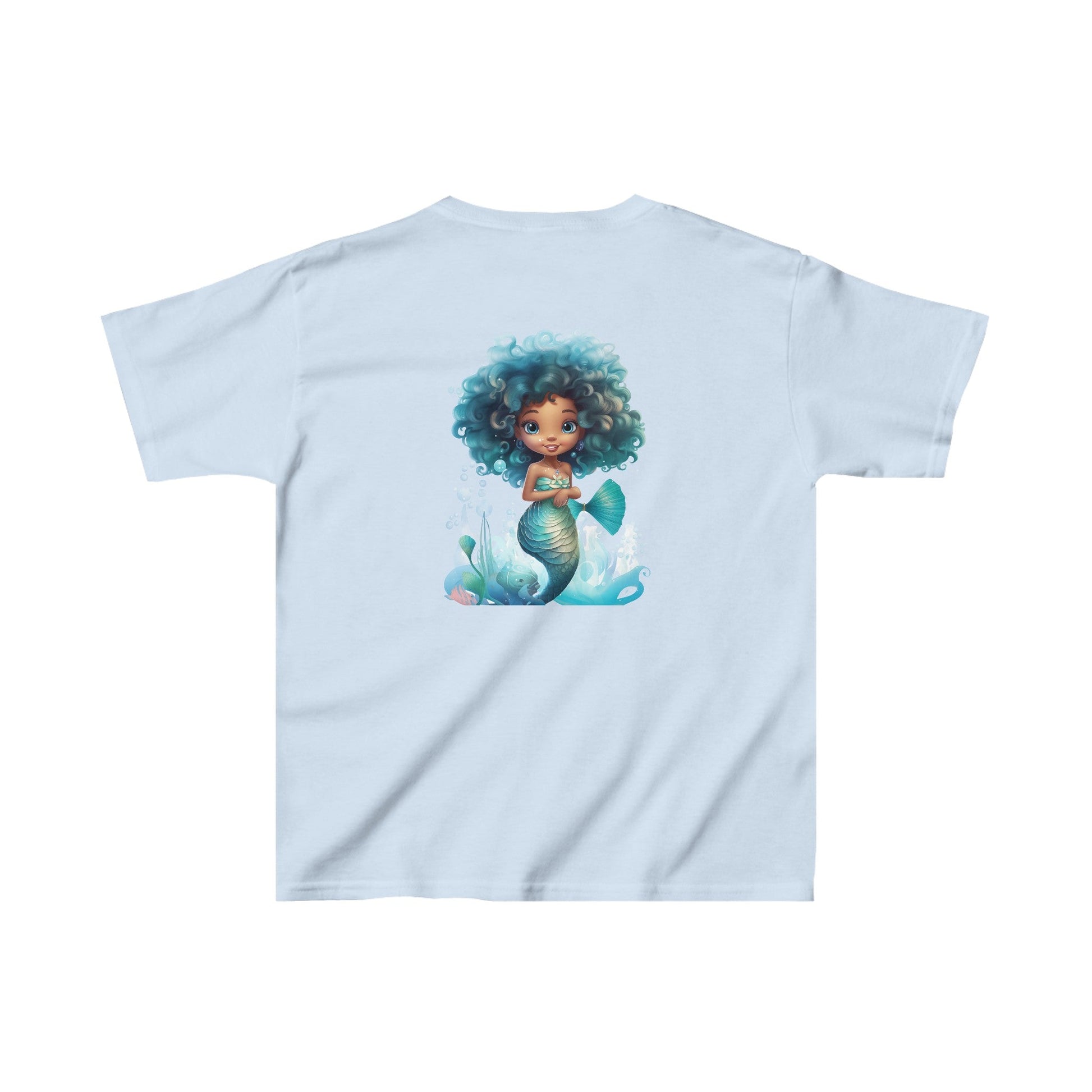 Cute Mermaid Design Kids Heavy Cotton™ Tee - Perfect for Little Mermaid Lovers and Ocean Explorers! - Blululi