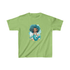 Cute Mermaid Design Kids Heavy Cotton™ Tee - Perfect for Little Mermaid Lovers and Ocean Explorers! - Blululi