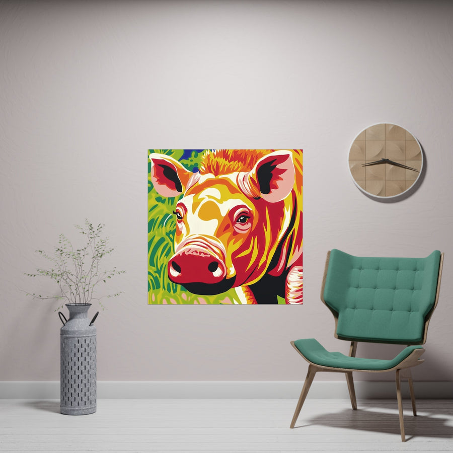 Cute Warthog Portrait - Animal Savana Poster Poster - Blululi