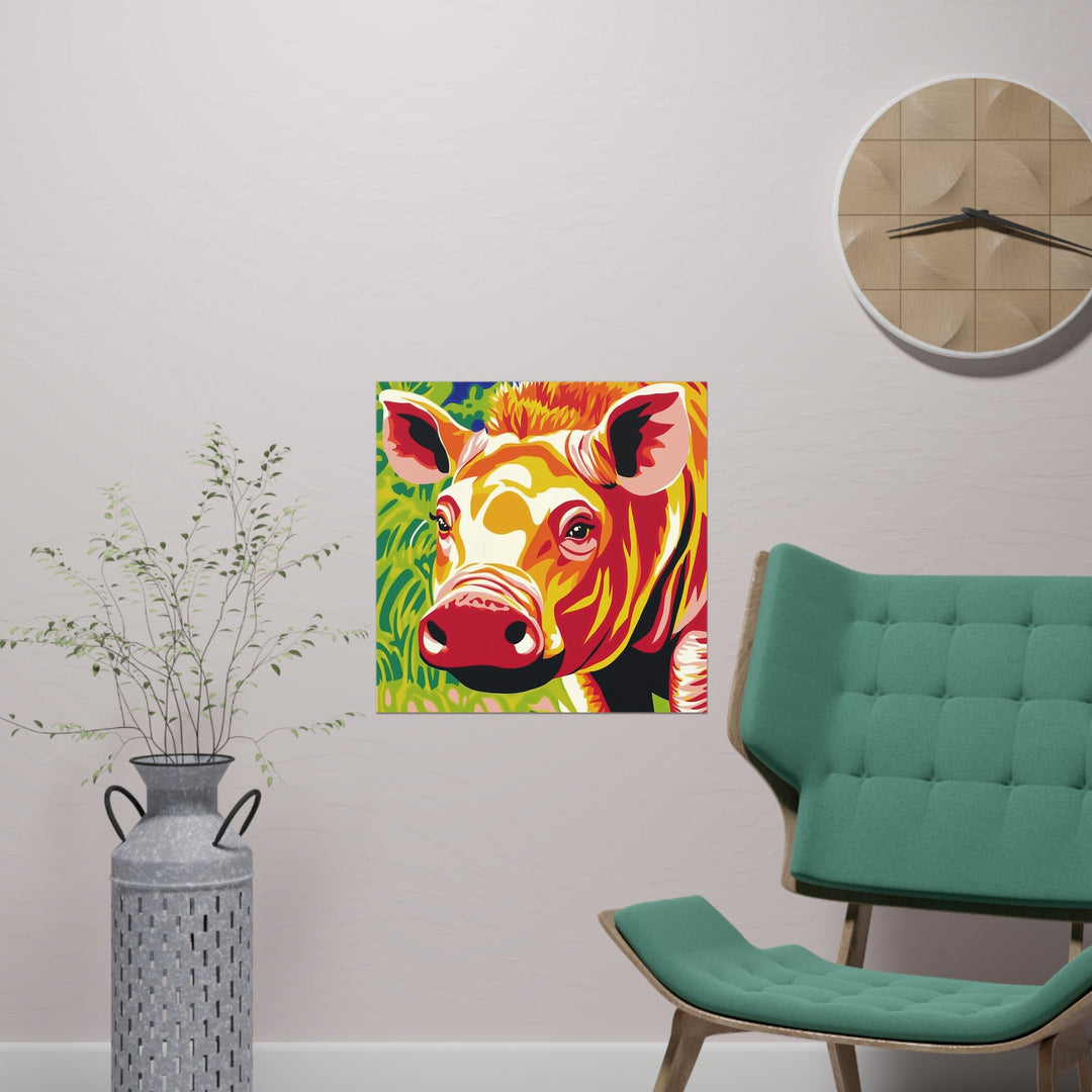 Cute Warthog Portrait - Animal Savana Poster Poster - Blululi