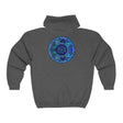 Dark Blue & Green Mandala Hoodie - Mystical Design Hoodie - Blululi