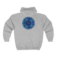 Dark Blue & Green Mandala Hoodie - Mystical Design Hoodie - Blululi