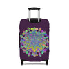 Dark Plum Flower Mandala Luggage Cover Accessories - Blululi