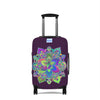 Dark Plum Flower Mandala Luggage Cover Accessories - Blululi