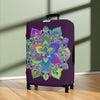 Dark Plum Flower Mandala Luggage Cover Accessories - Blululi