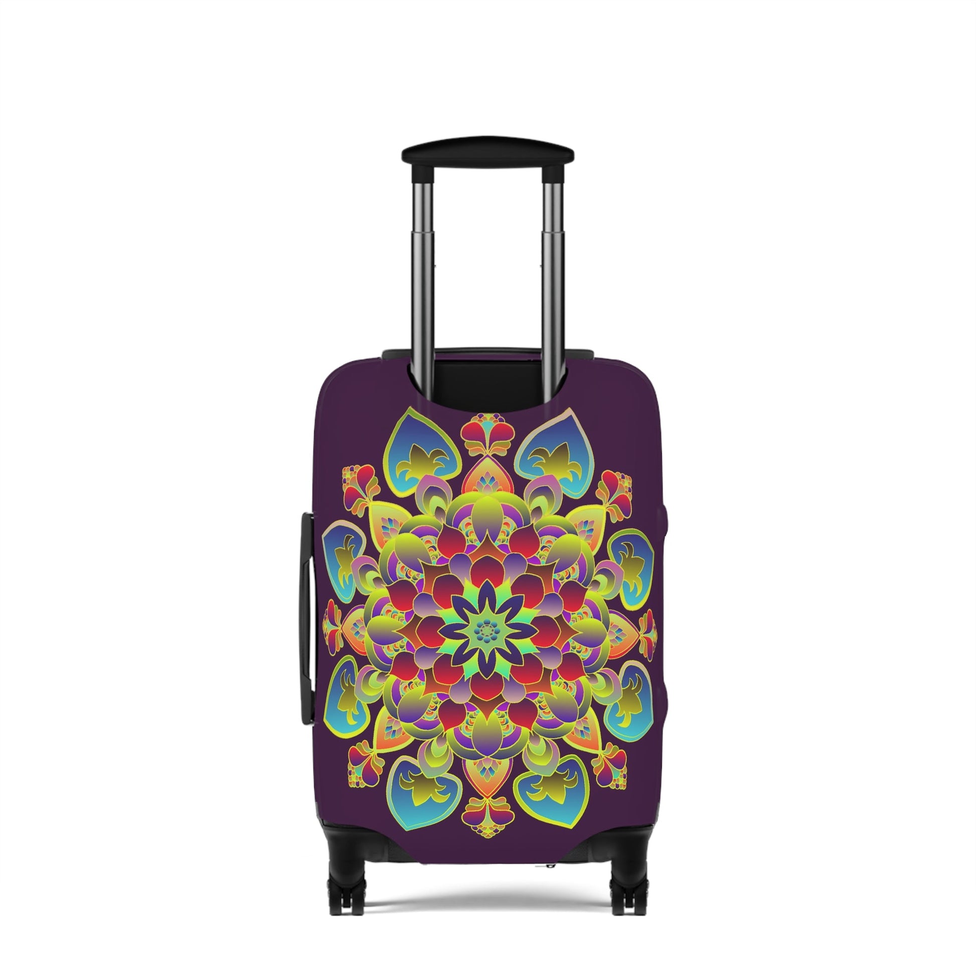 Dark Plum Mandala Luggage Cover Accessories - Blululi