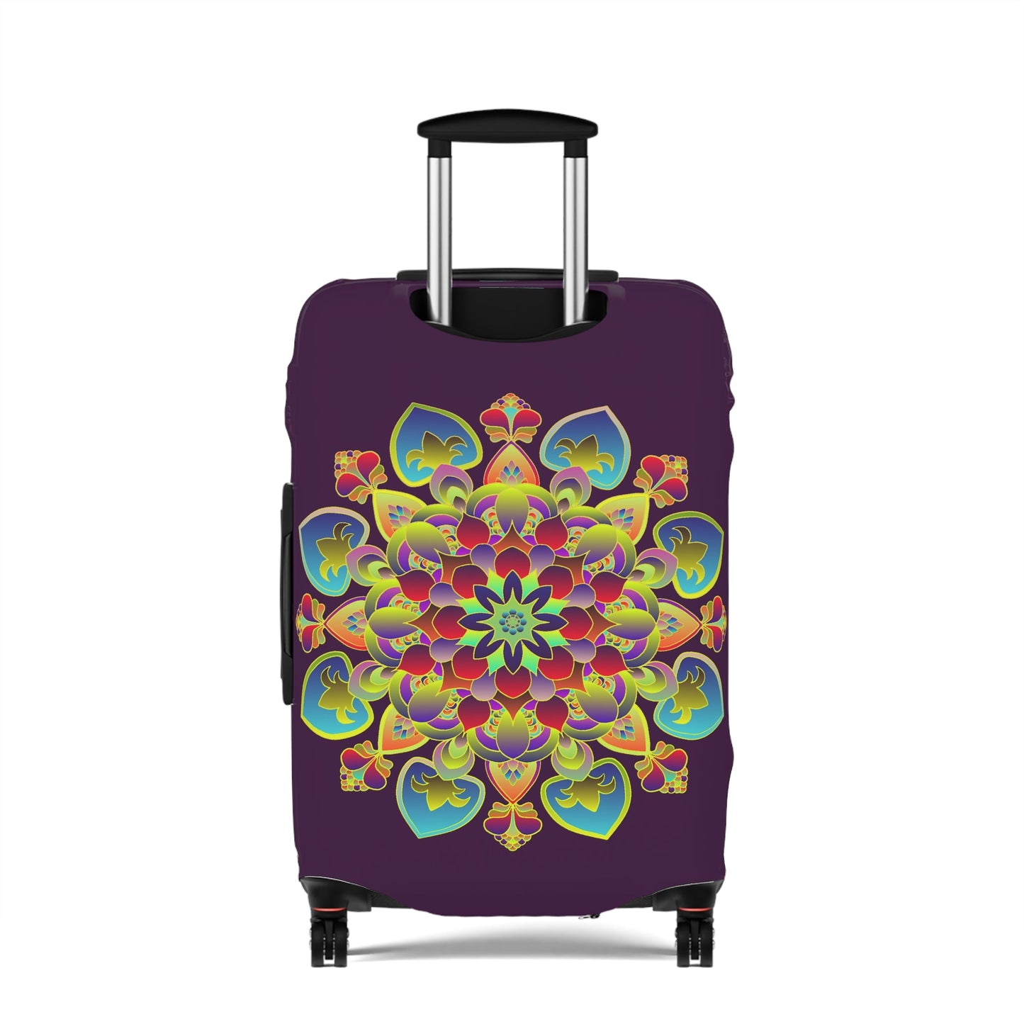 Dark Plum Mandala Luggage Cover Accessories - Blululi