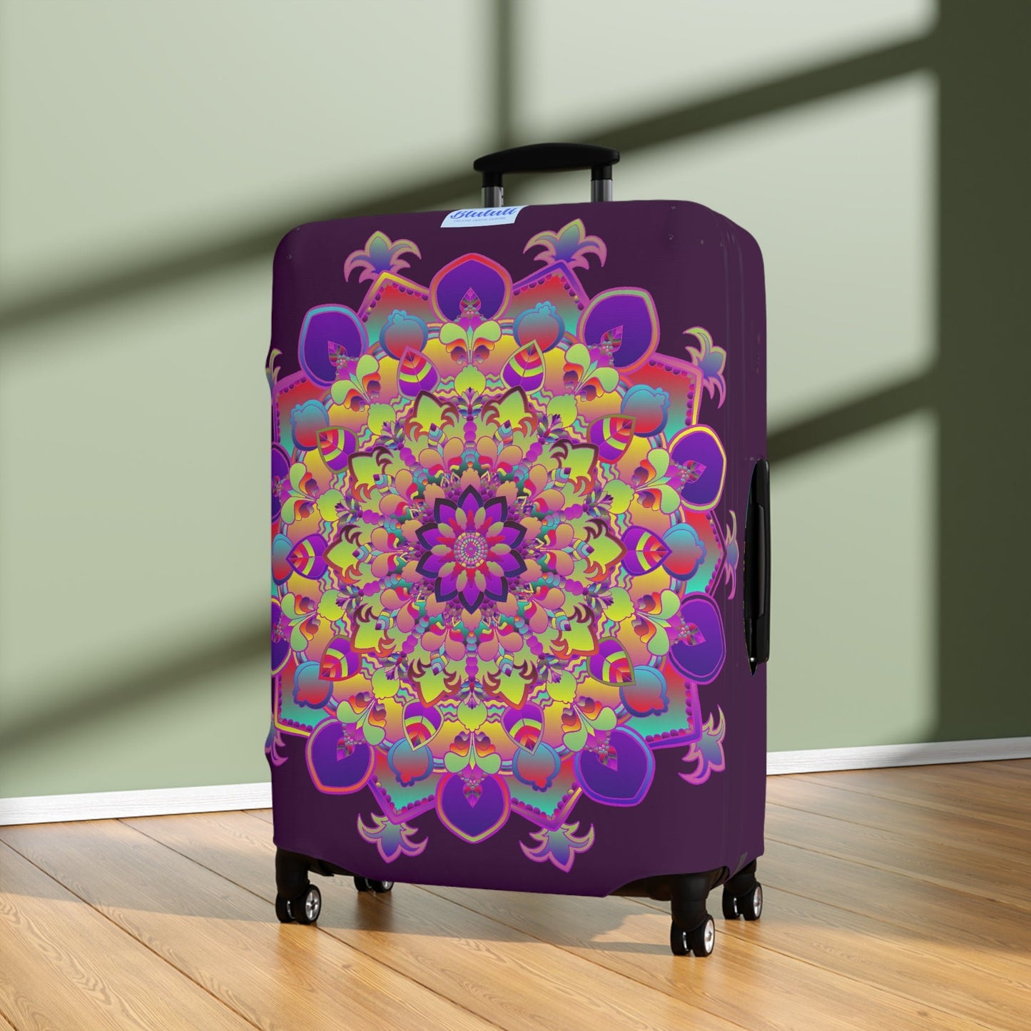 Dark Plum Mandala Luggage Cover Accessories - Blululi