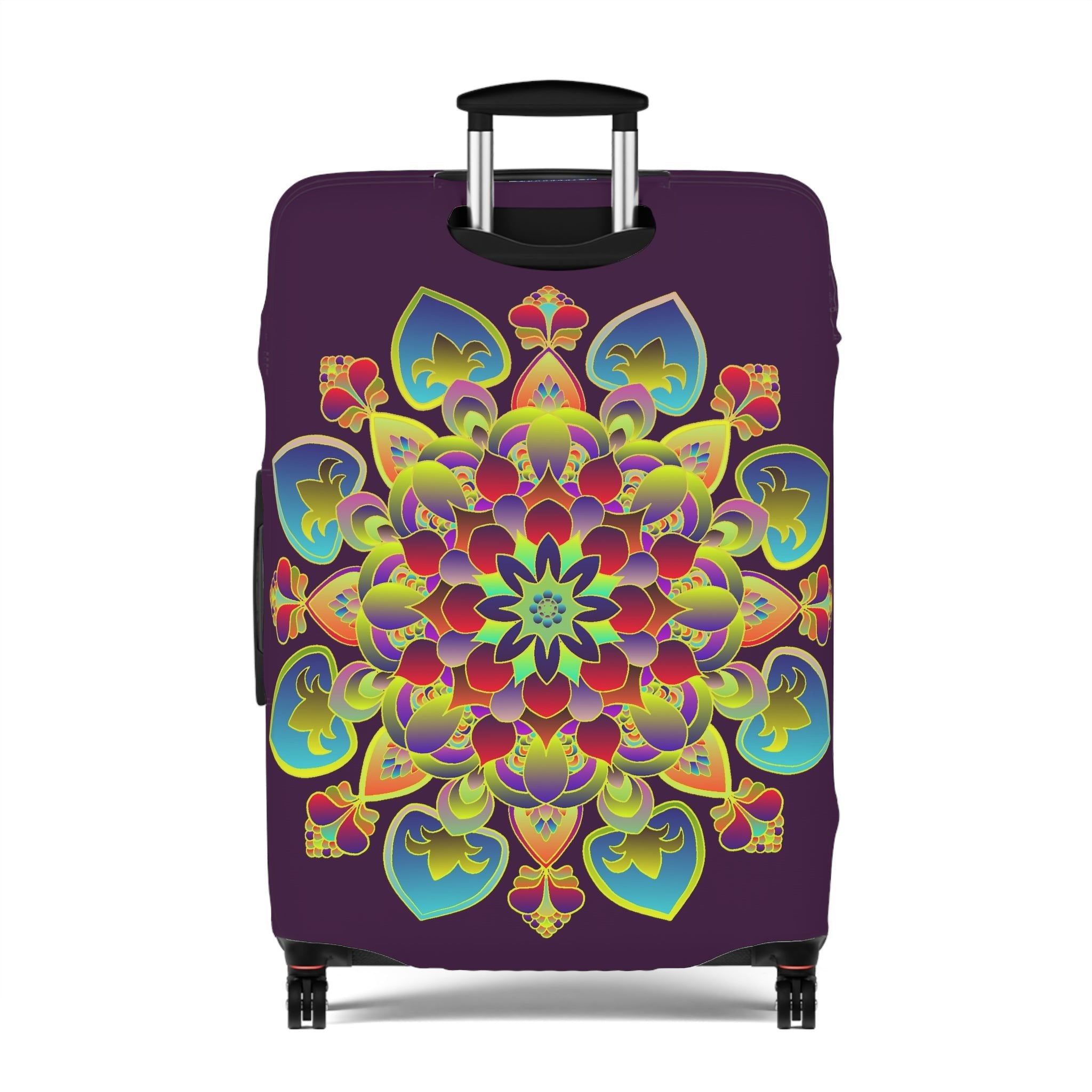 Dark Plum Mandala Luggage Cover Accessories - Blululi