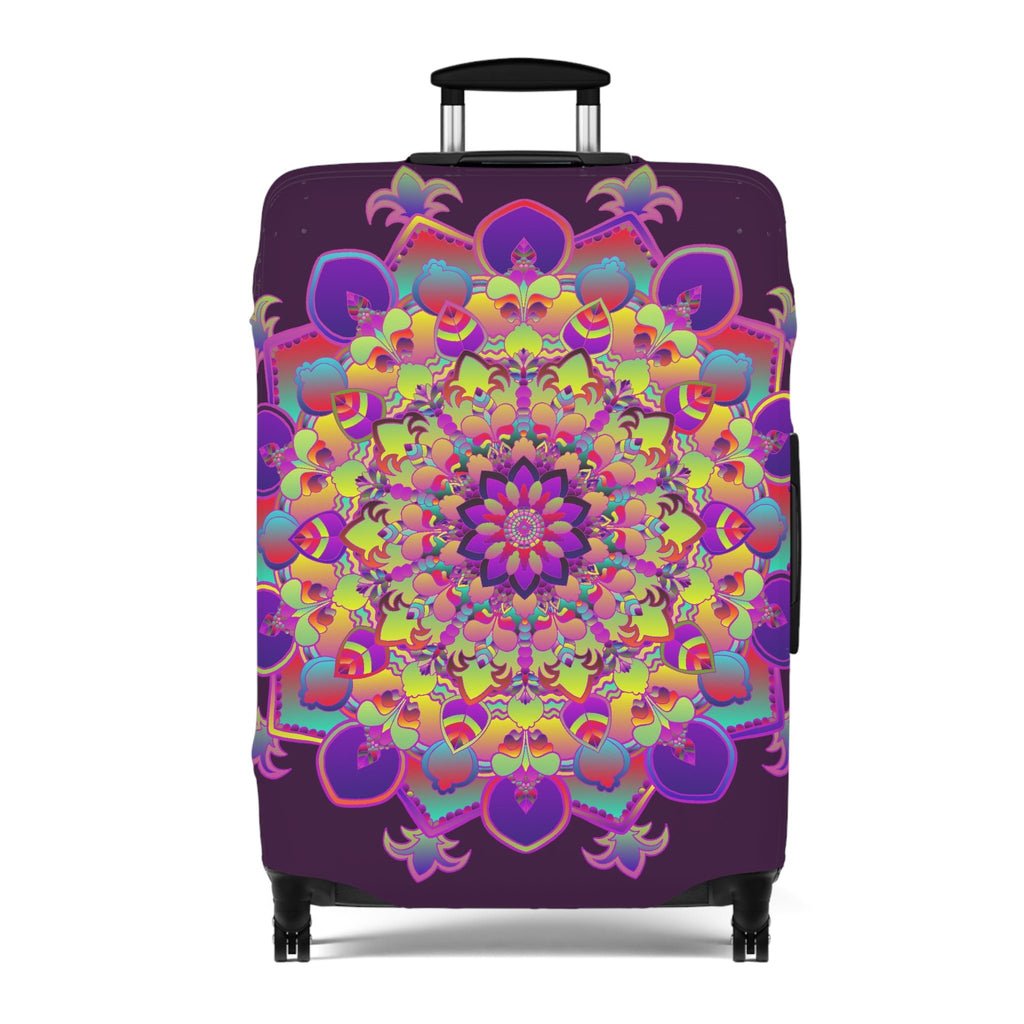 Dark Plum Mandala Luggage Cover Accessories - Blululi