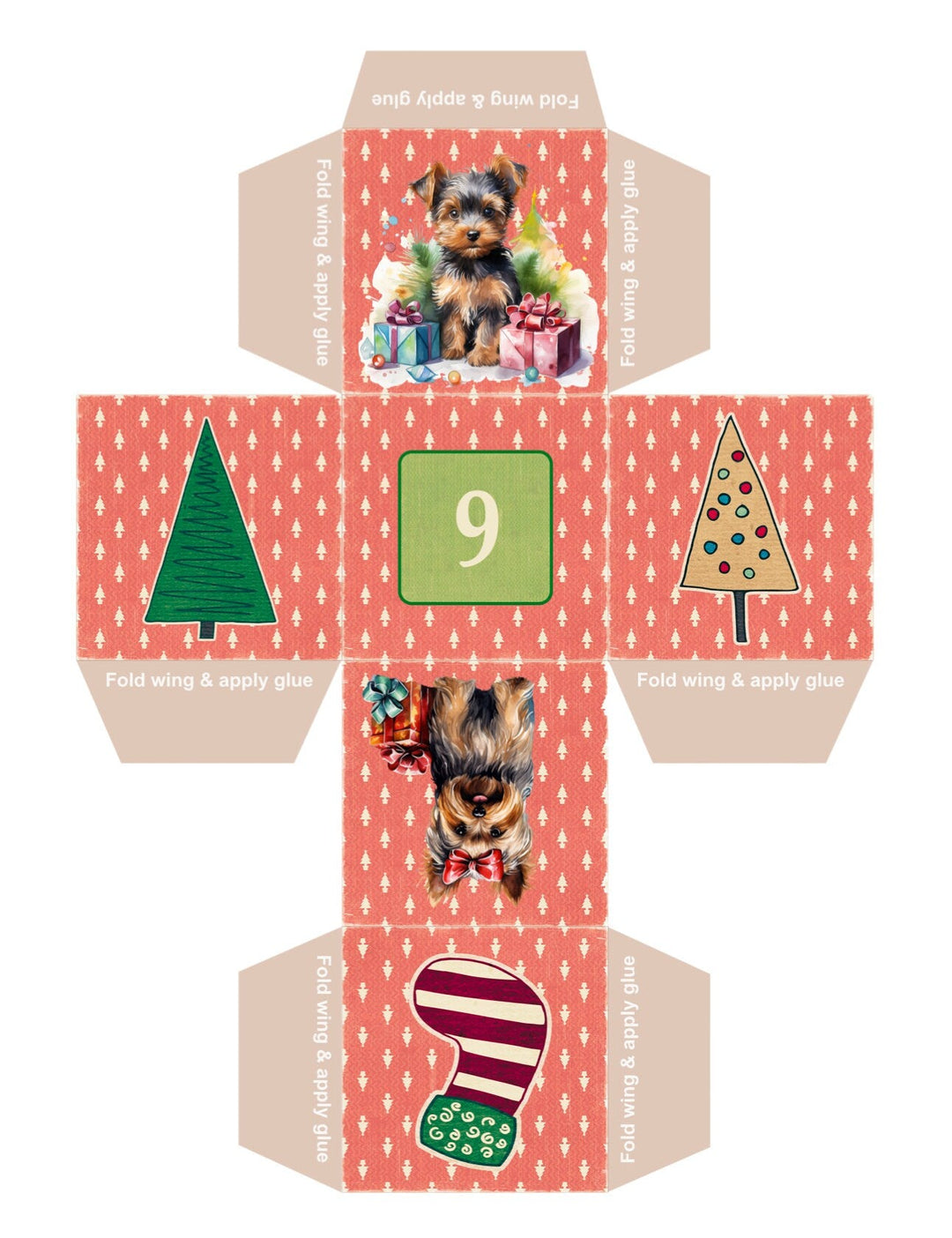 DIY Christmas Advent Calendar Boxes - Doggy Style digital download - Blululi