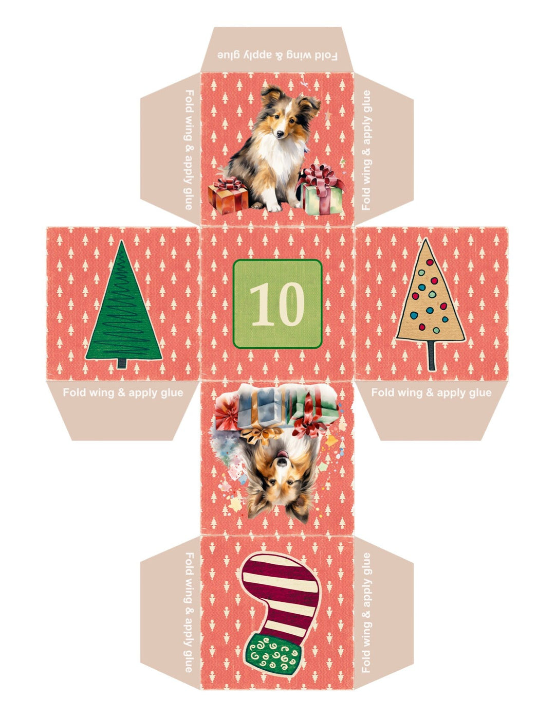 DIY Christmas Advent Calendar Boxes - Doggy Style digital download - Blululi