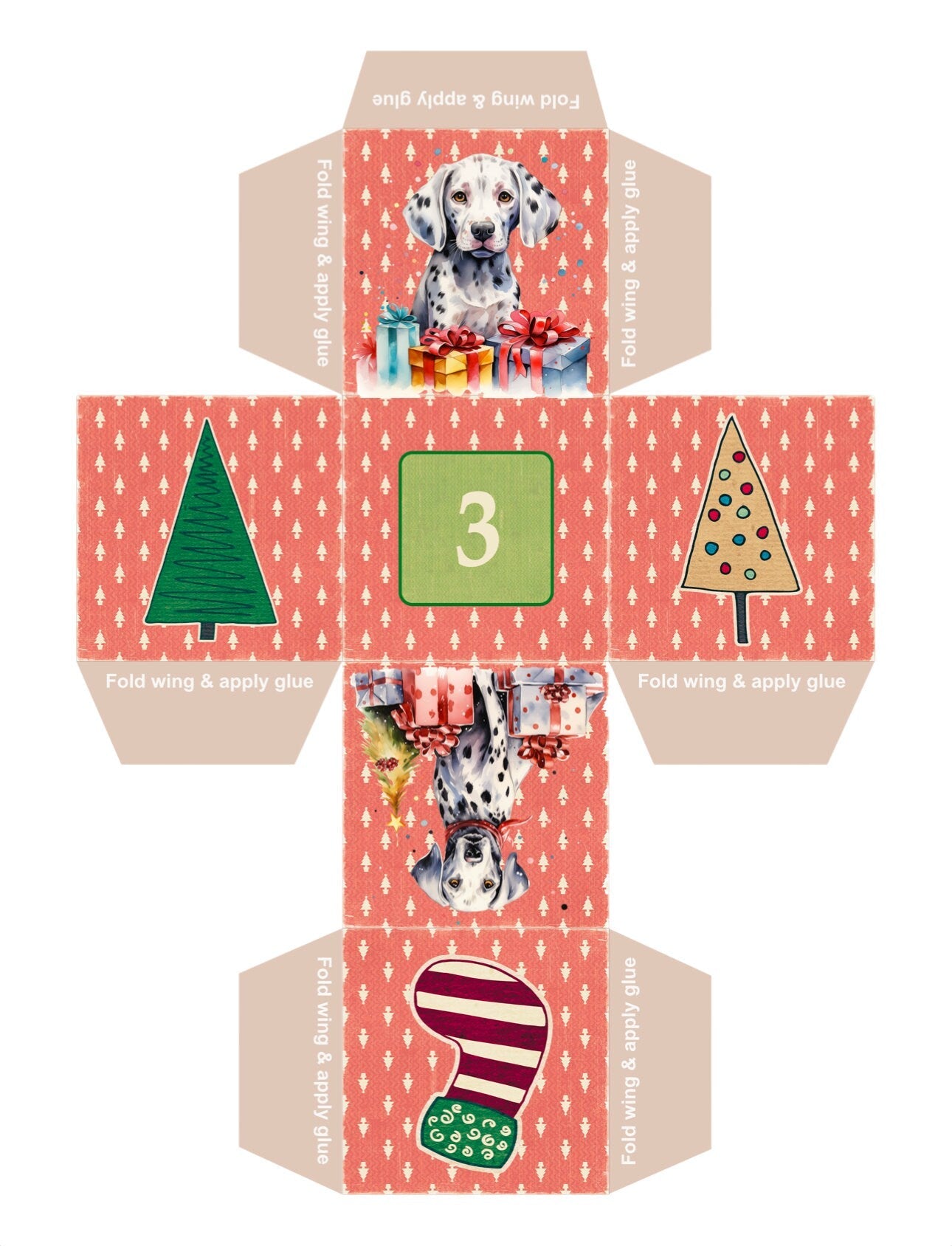 DIY Christmas Advent Calendar Boxes - Doggy Style digital download - Blululi