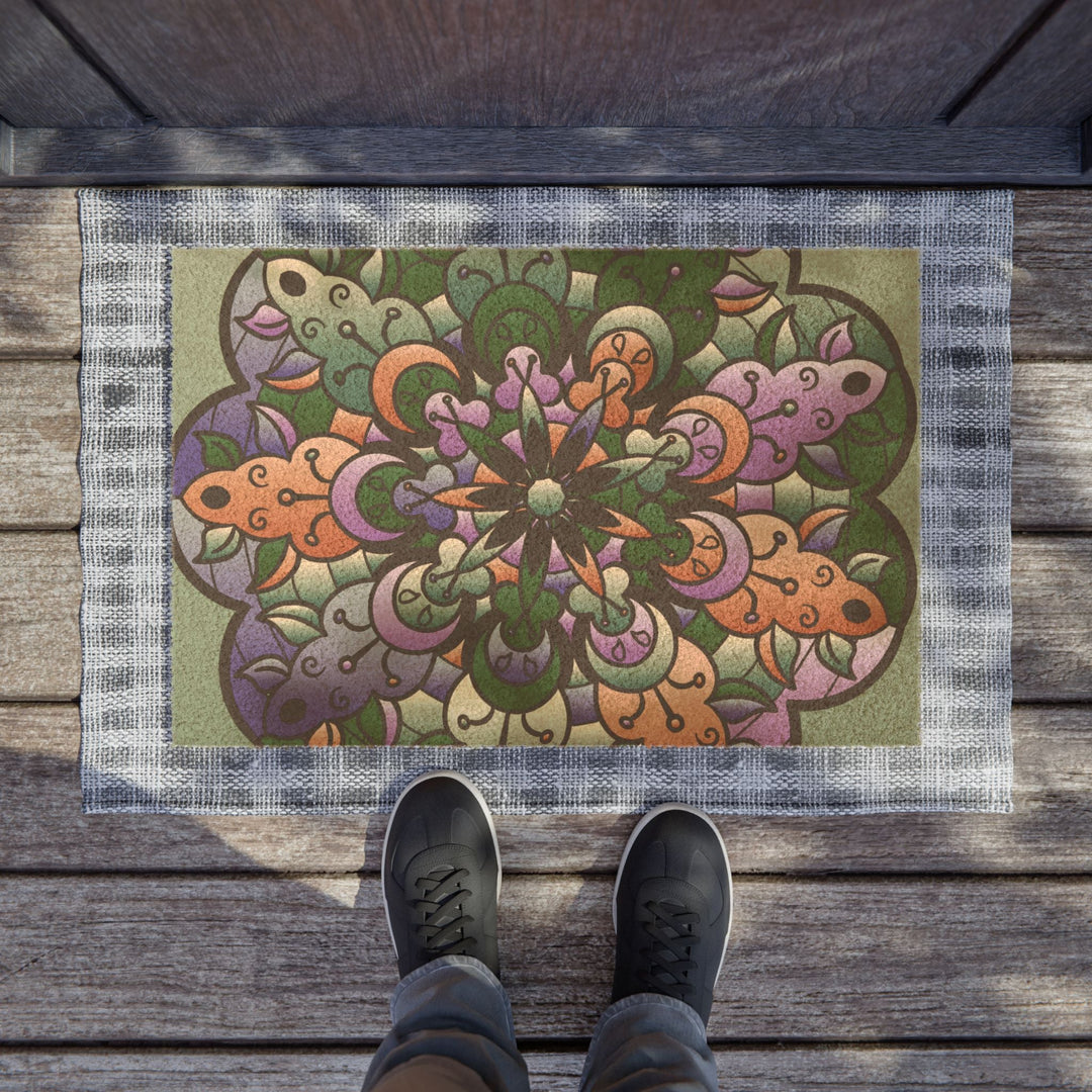 Doormat with hand - drawn mandala design Home Decor - Blululi