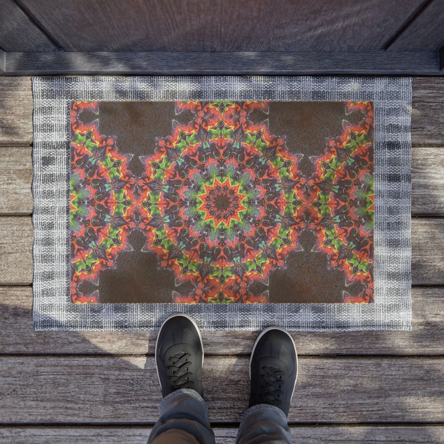 Doormat with hand - drawn mandala designs Home Decor - Blululi