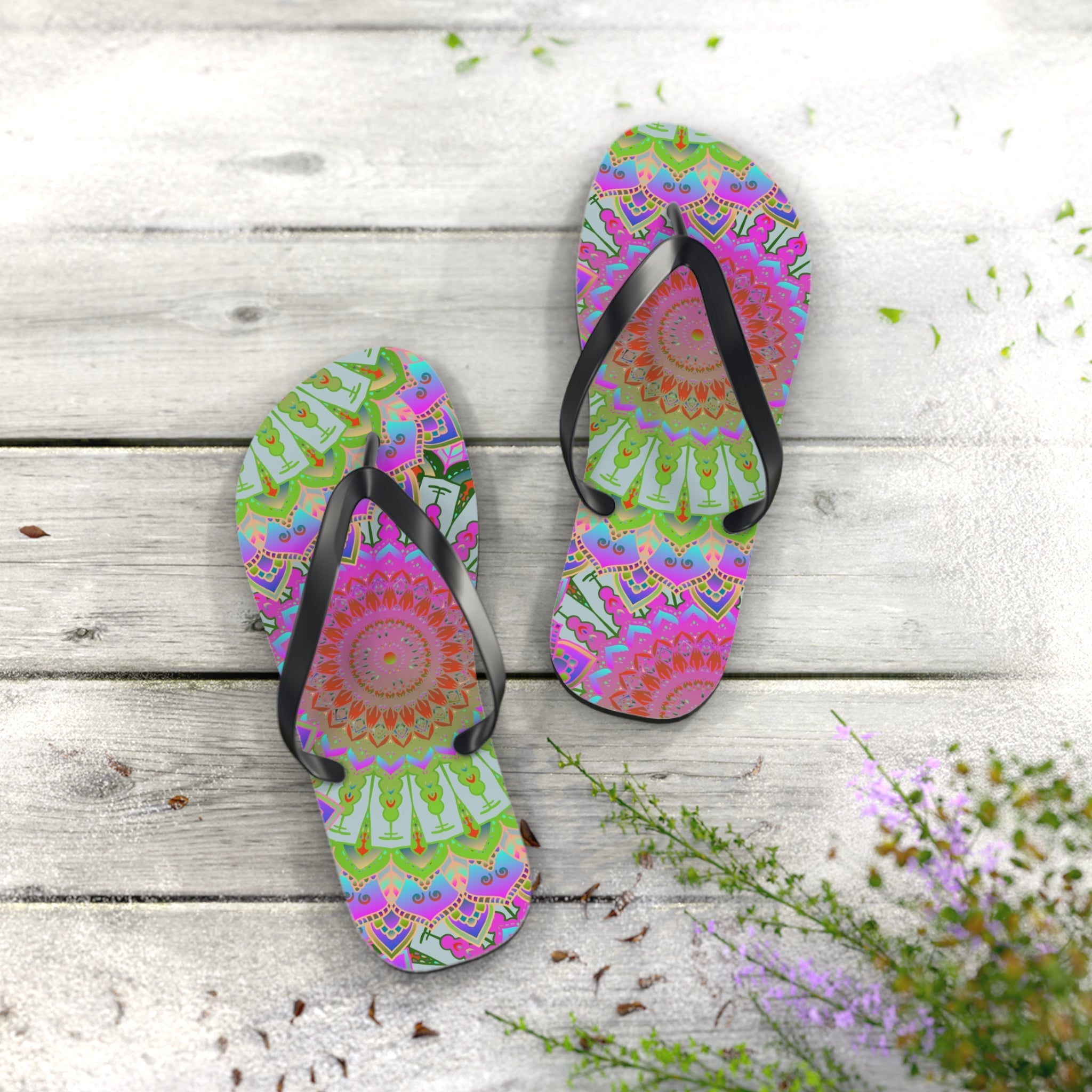 Dreamy Mandala Flip Flops - Balance & Harmony Shoes - Blululi