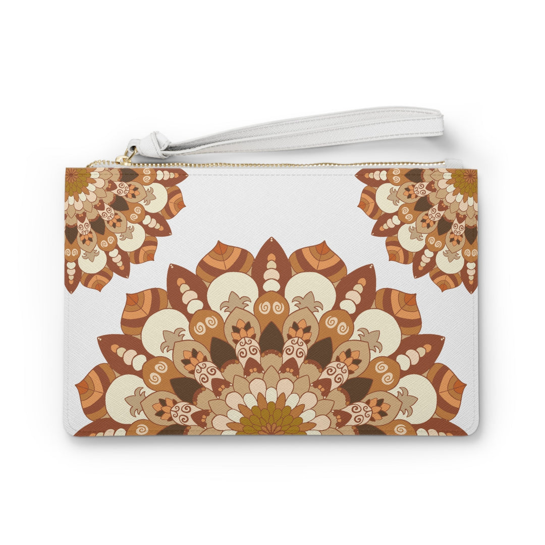 Earth Tone Mandala Clutch Bag Bags - Blululi