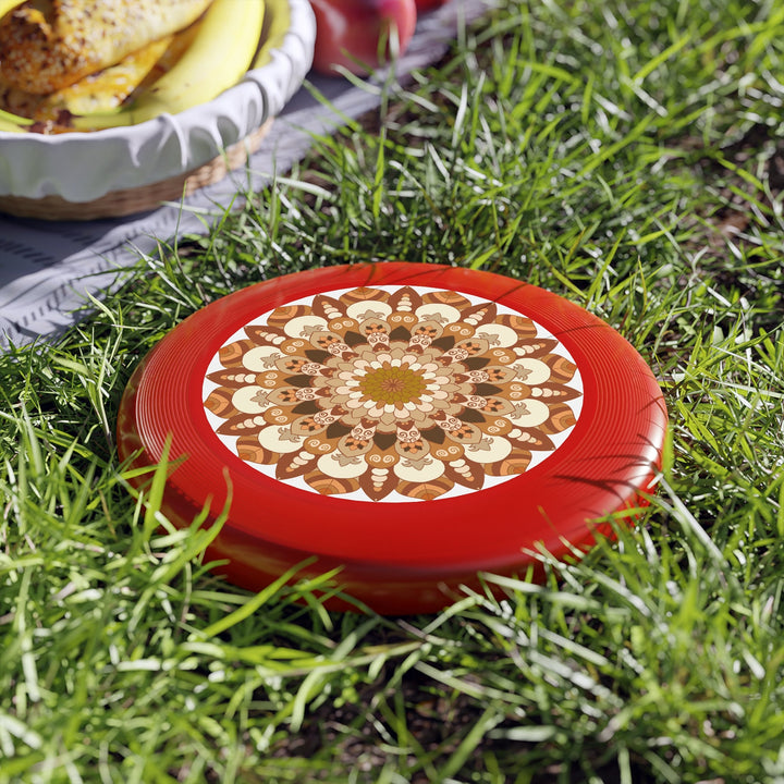 Earth Tones Mandala Frisbee Disc Accessories - Blululi