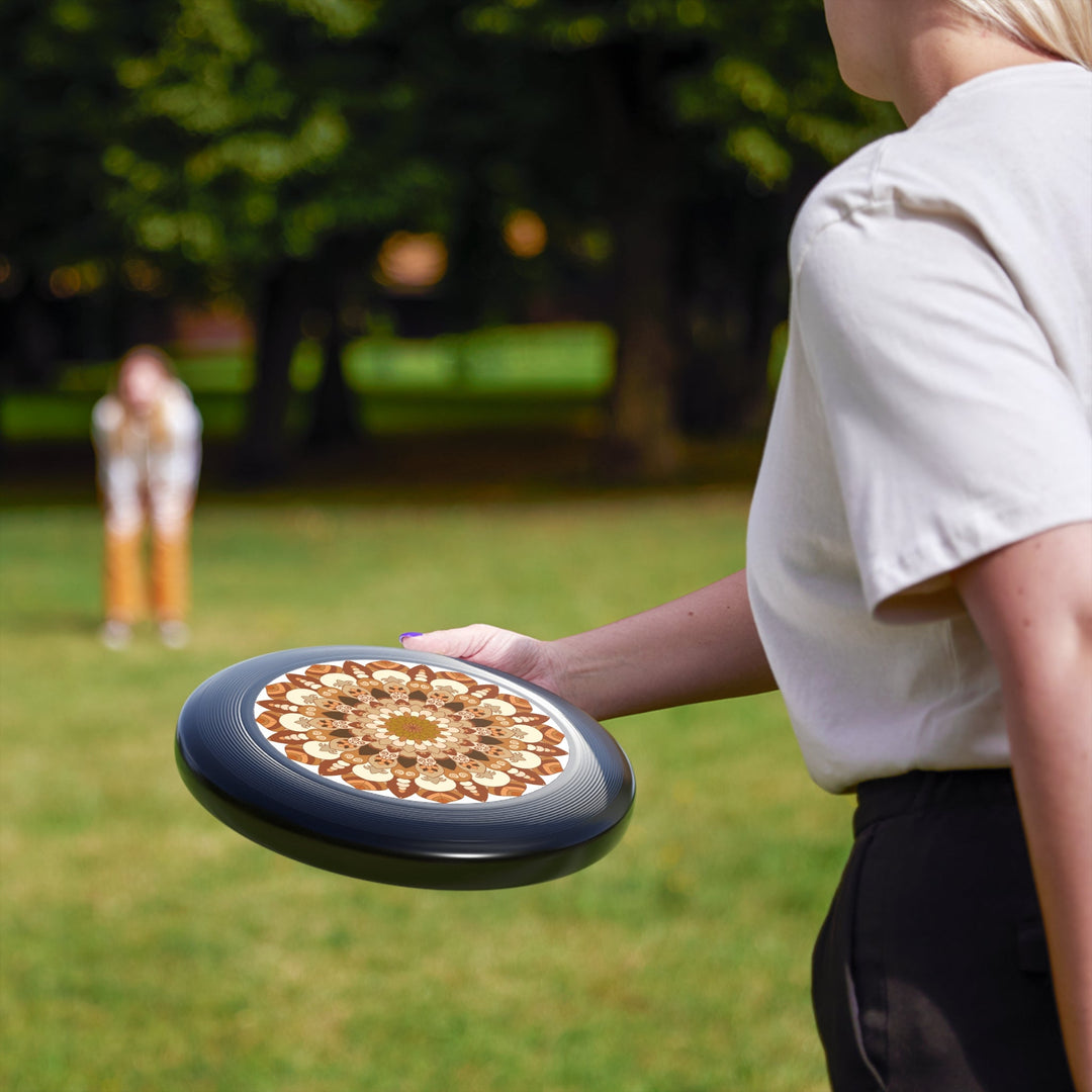 Earth Tones Mandala Frisbee Disc Accessories - Blululi