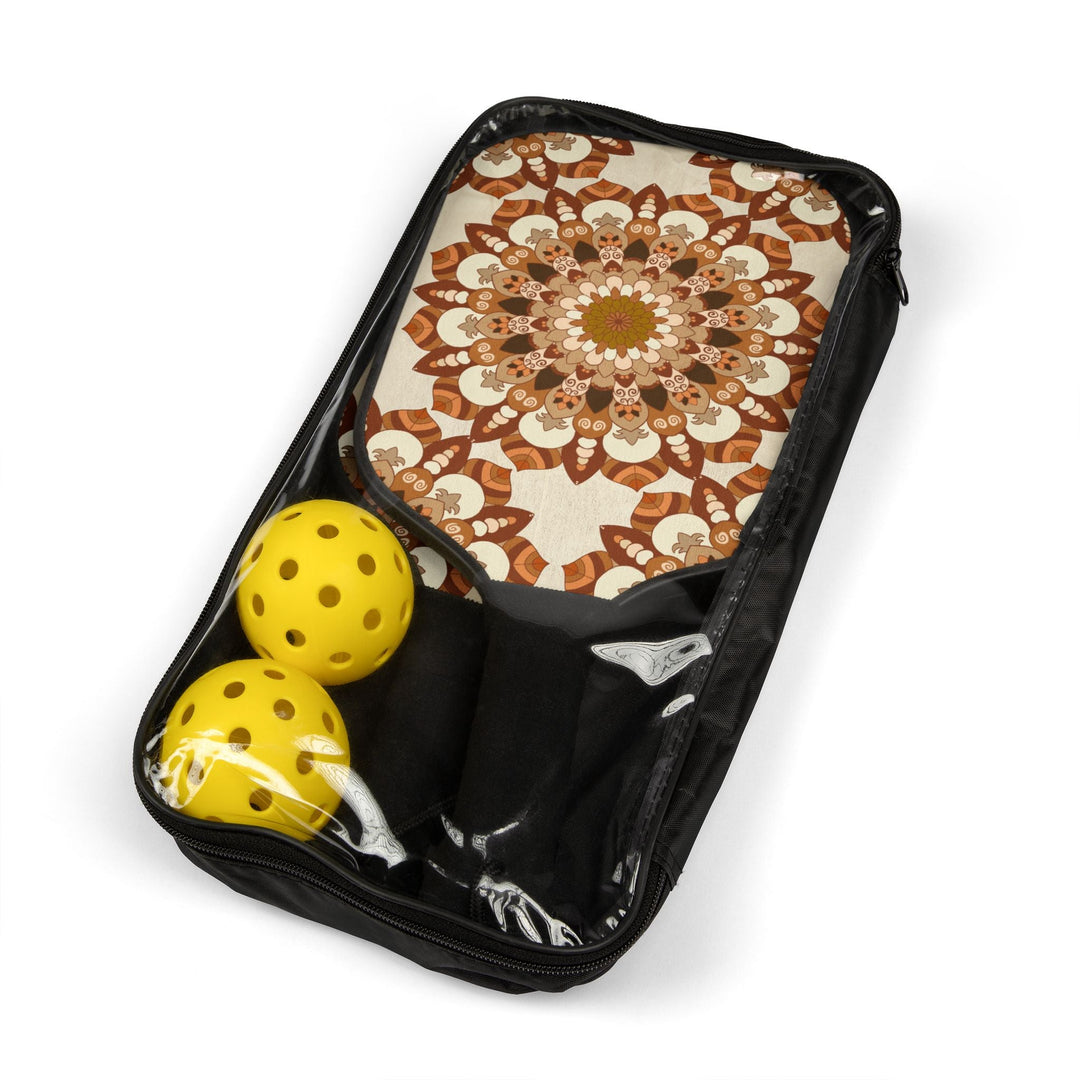 Earth Tones Mandala Pickleball Kit Accessories - Blululi