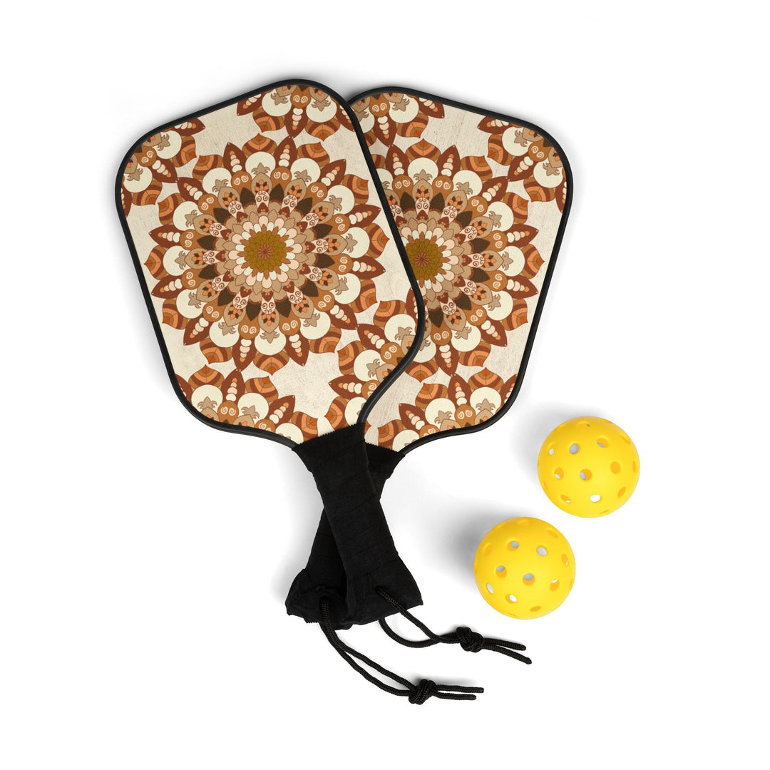 Earth Tones Mandala Pickleball Kit Accessories - Blululi