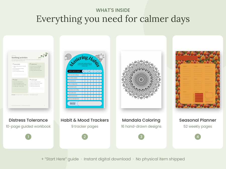 Resilience & Self-Care Bundle + Floral Journal