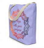 Mandala Tote Bag - Inspiring Design in Orange and Purple Hues