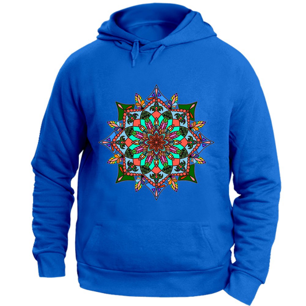 Felpa Unisex con Cappuccio Hoodie Premium Unisex Mandala Art Hoodie - Colorfu - Blululi