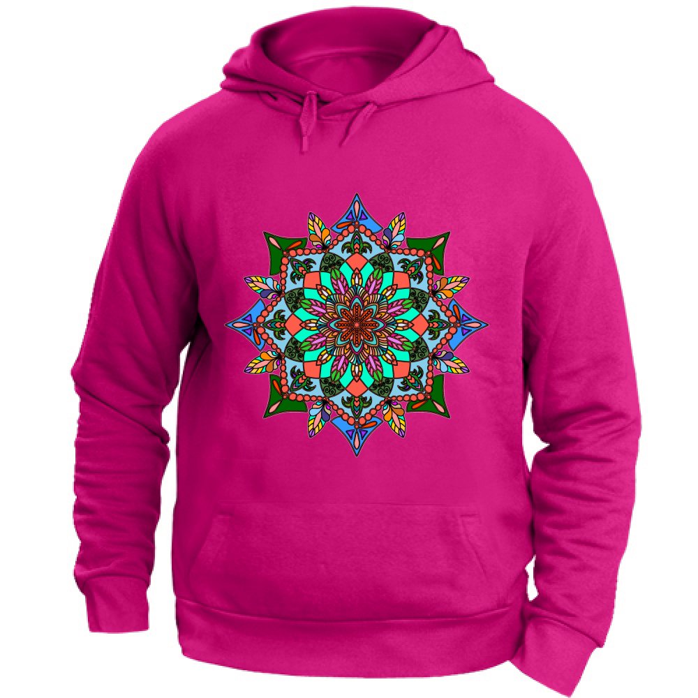 Felpa Unisex con Cappuccio Hoodie Premium Unisex Mandala Art Hoodie - Colorfu - Blululi