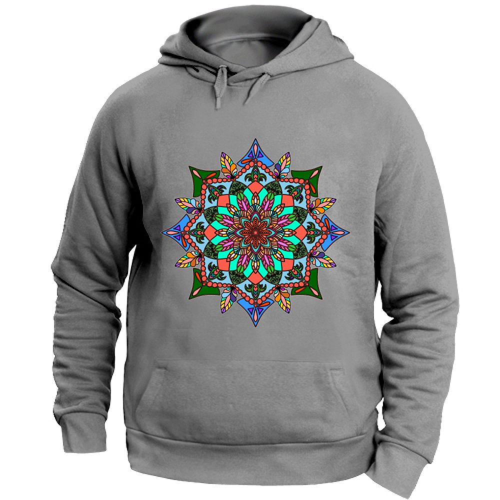 Felpa Unisex con Cappuccio Hoodie Premium Unisex Mandala Art Hoodie - Colorfu - Blululi