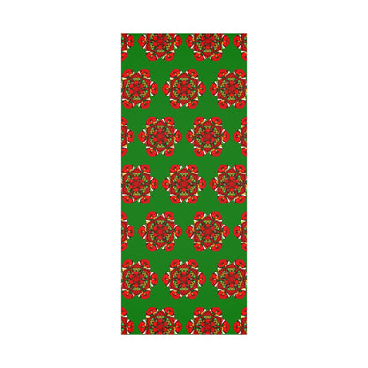 Festive Green Mandala Gift Wrap Paper - Premium Quality for Christmas Gifts 1 - Blululi