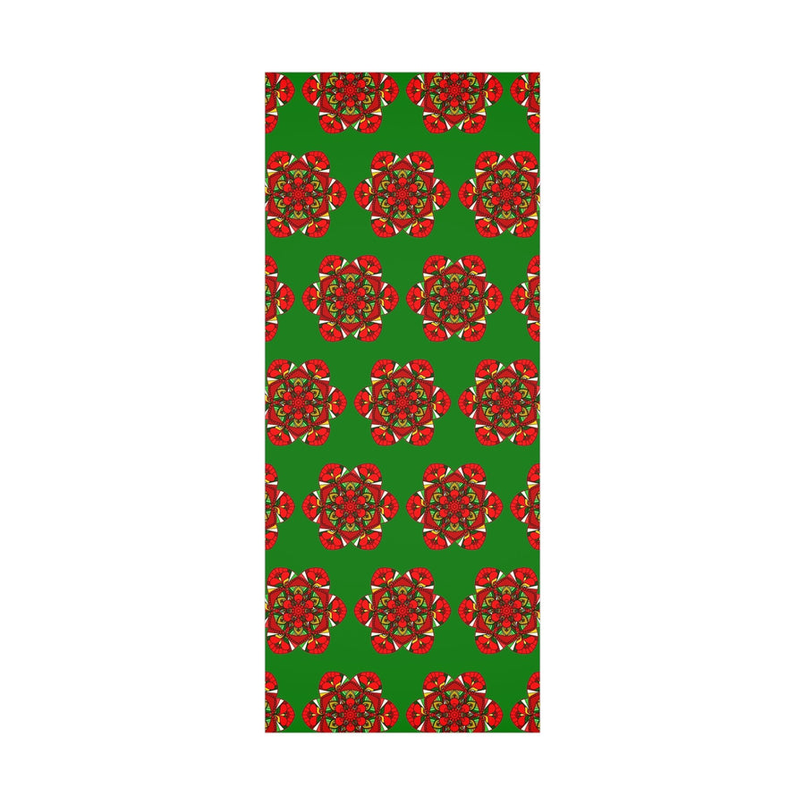 Festive Green Mandala Gift Wrap Paper - Premium Quality for Christmas Gifts 1 - Blululi
