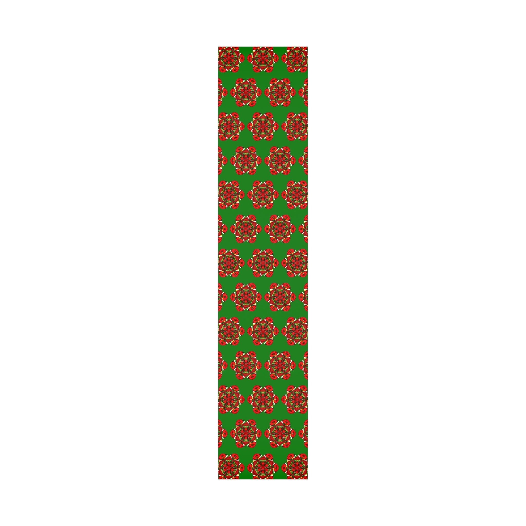 Festive Green Mandala Gift Wrap Paper - Premium Quality for Christmas Gifts 1 - Blululi