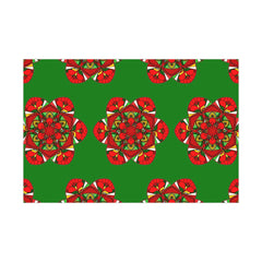 Festive Green Mandala Gift Wrap Paper - Premium Quality for Christmas Gifts 1 - Blululi