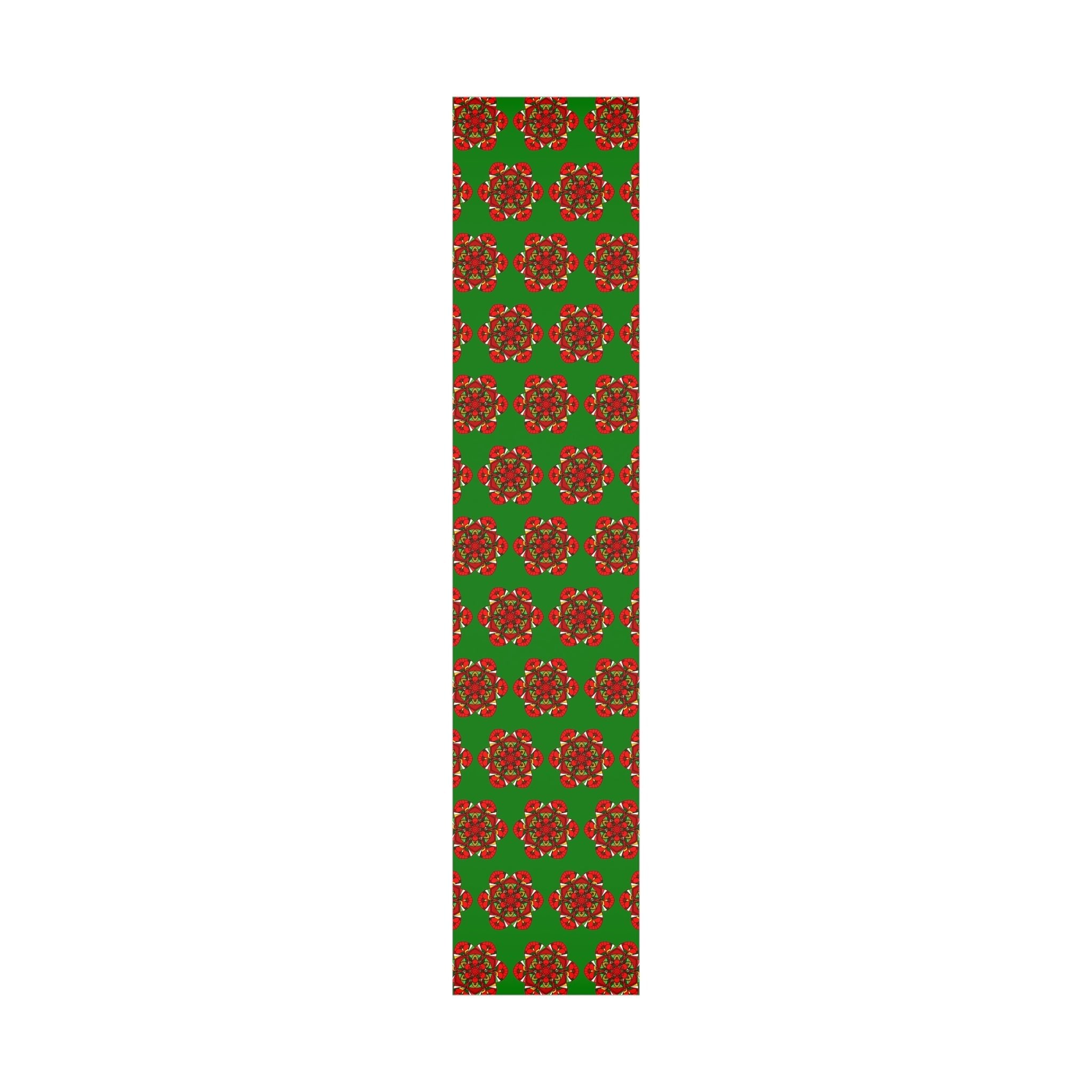 Festive Green Mandala Gift Wrap Paper - Premium Quality for Christmas Gifts 1 - Blululi