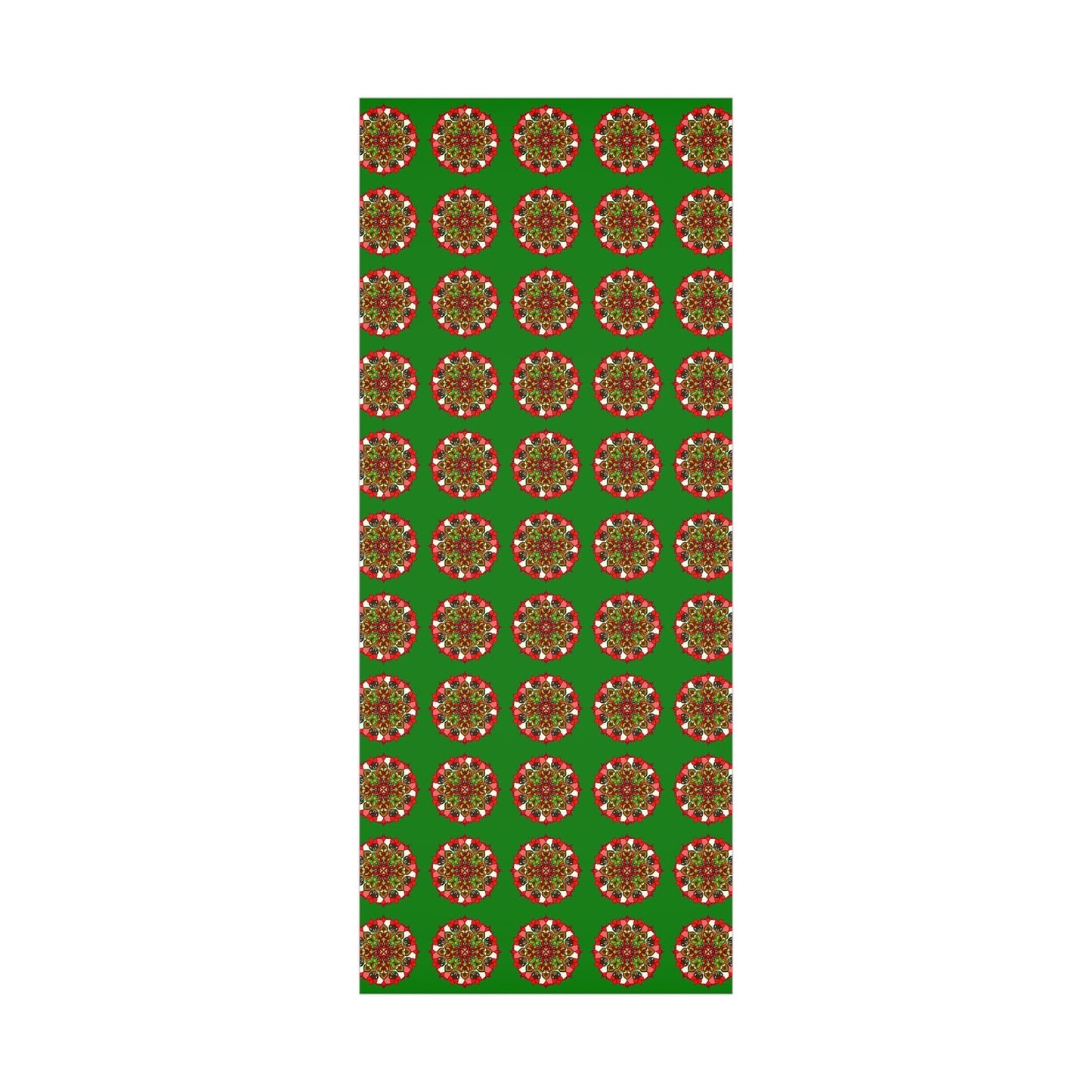 Festive Green Mandala Gift Wrap Paper - Premium Quality for Christmas Gifts - Blululi