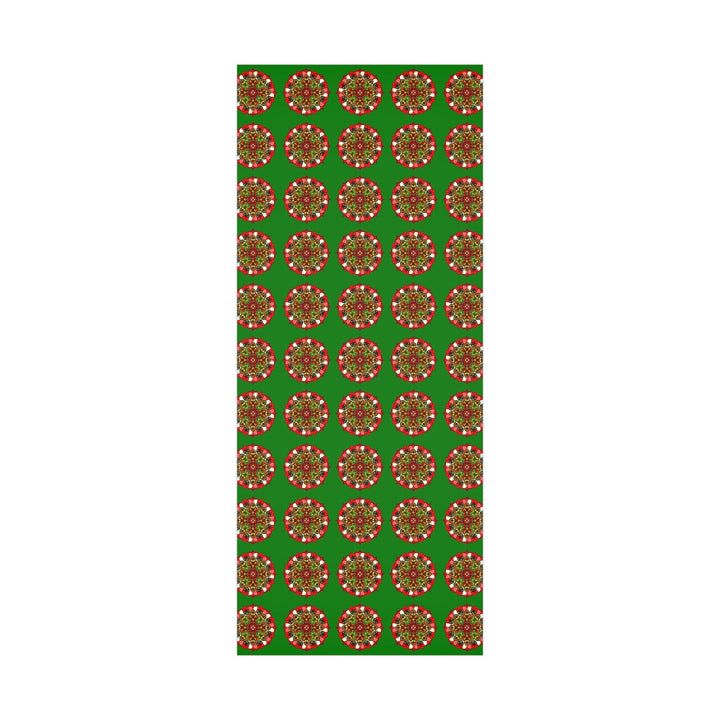 Festive Green Mandala Gift Wrap Paper - Premium Quality for Christmas Gifts - Blululi