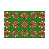 Festive Green Mandala Gift Wrap Paper - Premium Quality for Christmas Gifts - Blululi