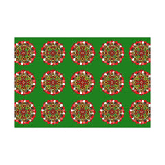 Festive Green Mandala Gift Wrap Paper - Premium Quality for Christmas Gifts - Blululi