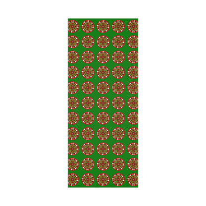 Festive Green Mandala Gift Wrap Paper - Premium Quality for Christmas Gifts - Blululi