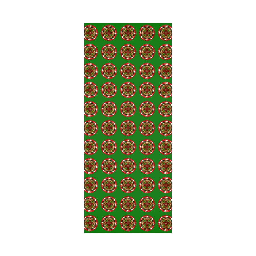 Festive Green Mandala Gift Wrap Paper - Premium Quality for Christmas Gifts - Blululi