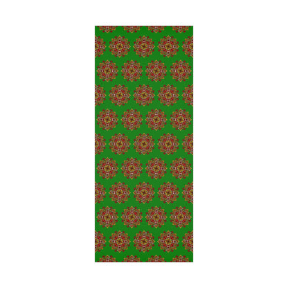 Festive Green Mandala Gift Wrap Paper - Premium Quality for Christmas Gifts - Blululi