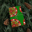 Festive Green Mandala Gift Wrap Paper - Premium Quality for Christmas Gifts - Blululi