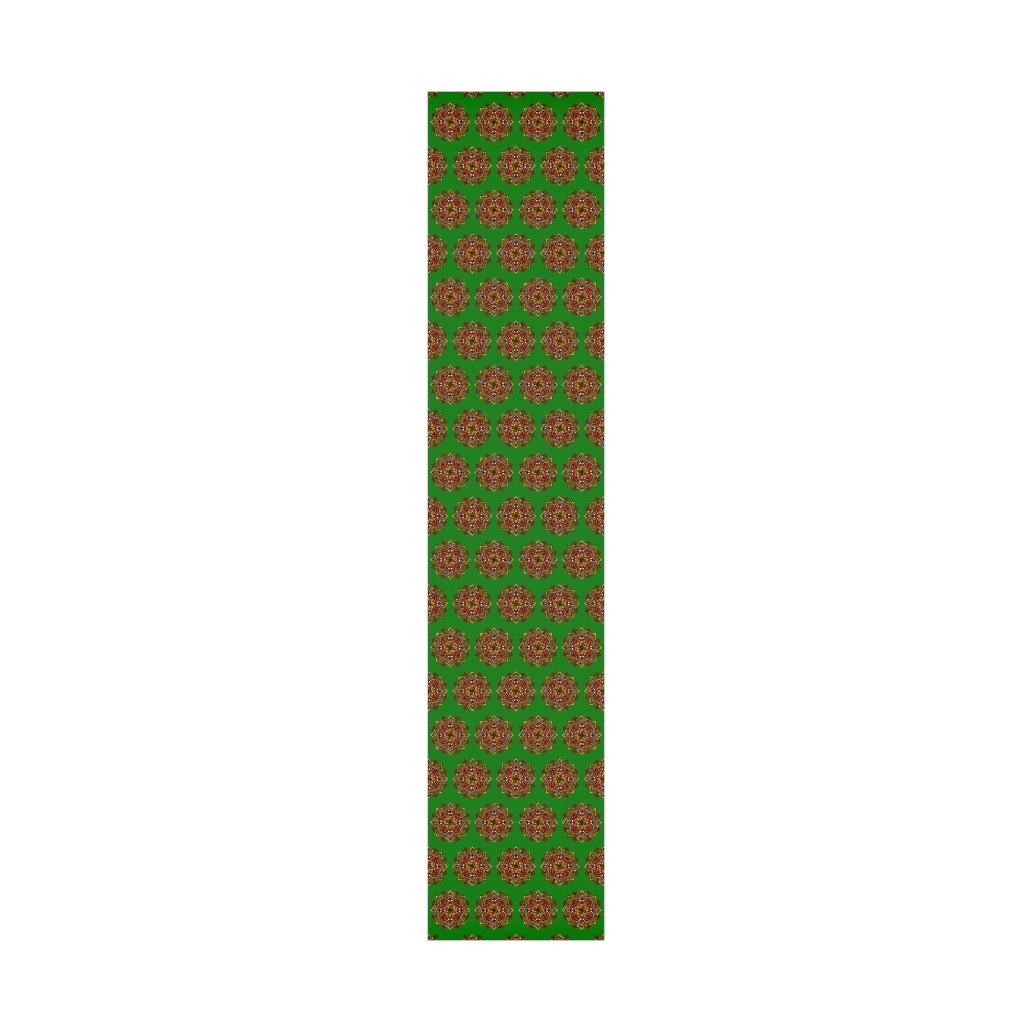 Festive Green Mandala Gift Wrap Paper - Premium Quality for Christmas Gifts - Blululi