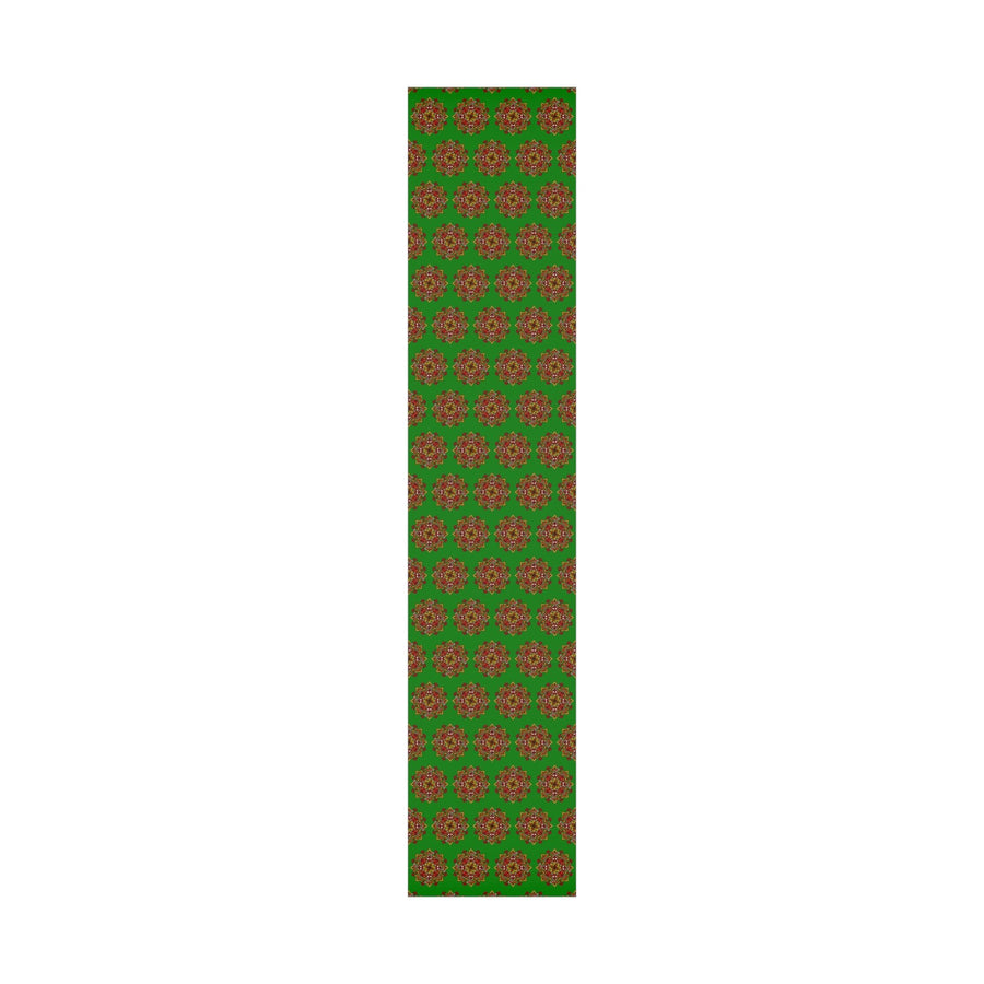 Festive Green Mandala Gift Wrap Paper - Premium Quality for Christmas Gifts - Blululi